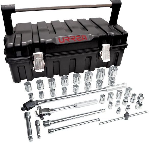 3/8", 1/2" Drive SAE, 35 pcs
